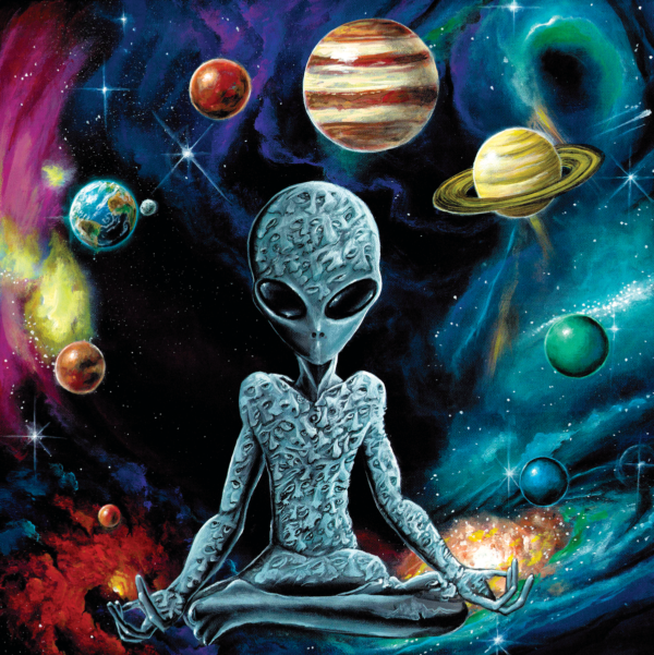 Alien Solar System Meditation Painting By Morphis Art