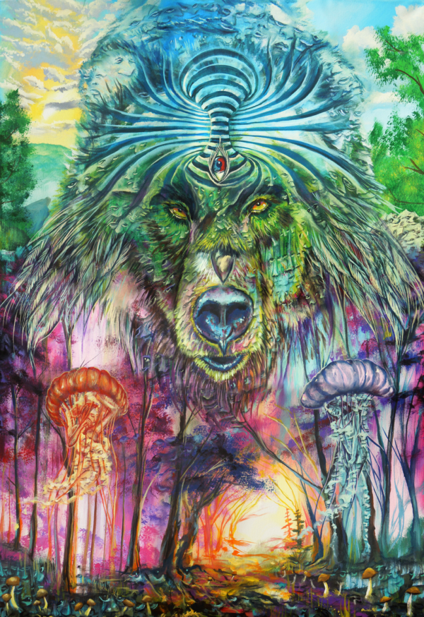 Bear Torus Painting By Morphis Art
