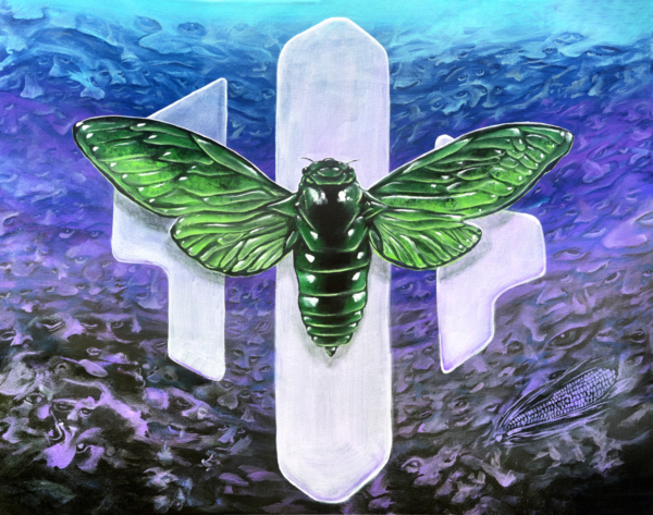 Jade Cicada Painting By Morphis Art
