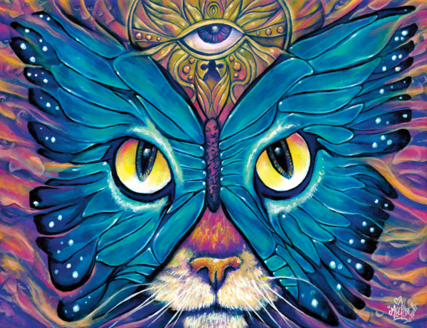 Kittyfly Painting By Morphis Art