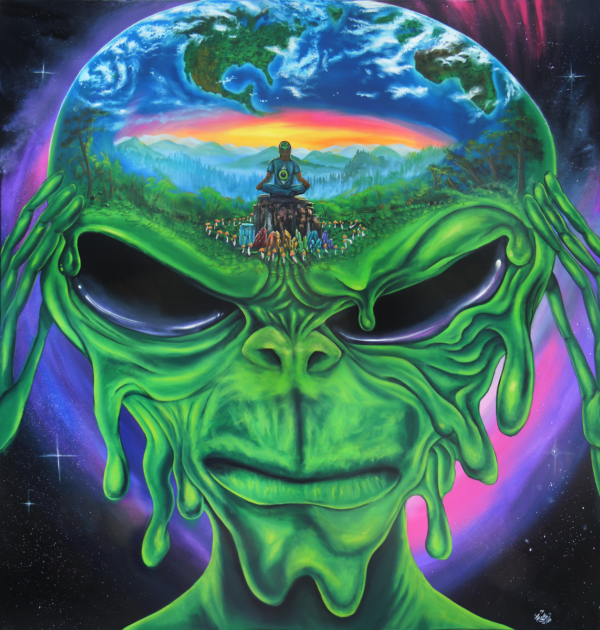 In Your Alien Head Painting By Morphis Art