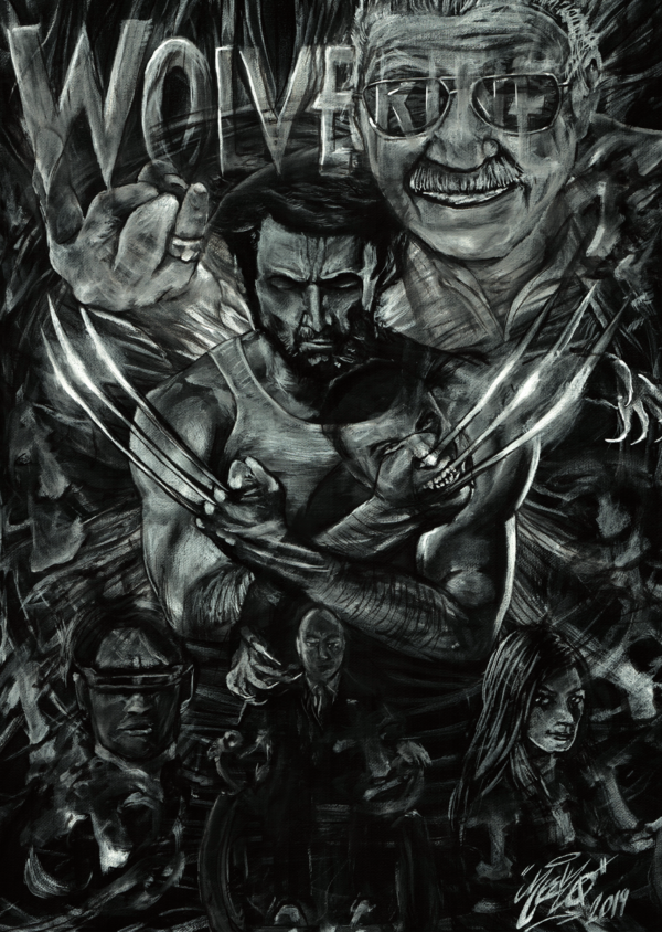 Morphed Wolverine Painting by Morphis Art