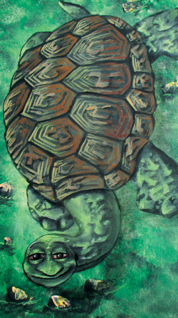 Stoned Turtle Painting by Morphis Art