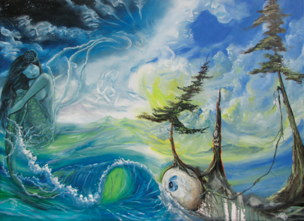 Watch The Flood Painting By Morphis Art