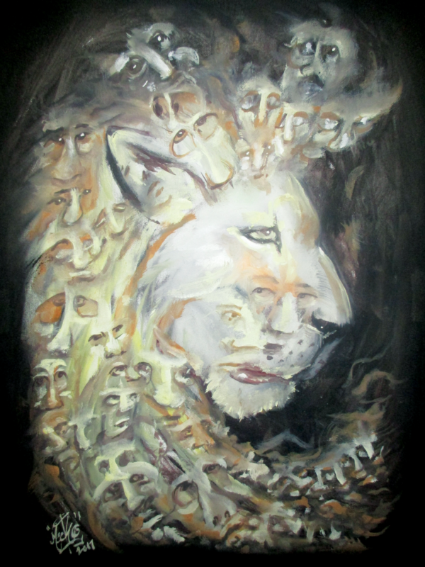 Lion Fyah Painting By Morphis Art