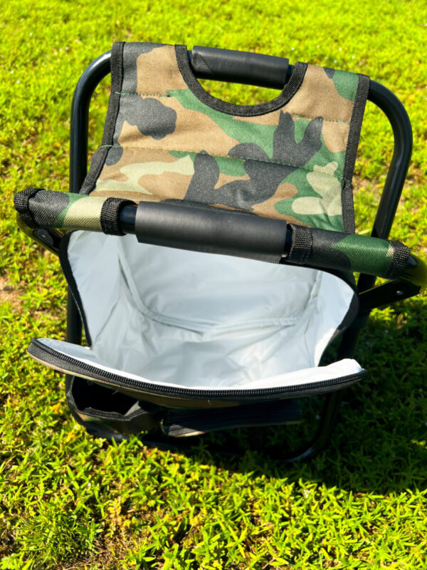 Camouflage Chairpack Cooler View